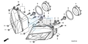 CBF1000FB drawing HEADLIGHT