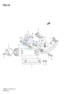 AN650 (E3-E28) Burgman drawing MUFFLER (AN650L1 E33)