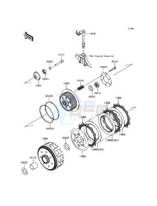 KLX250 KLX250SHF XX (EU ME A(FRICA) drawing Clutch