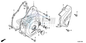 CRF250LAH CRF250LA ED drawing LEFT CRANKCASE COVER