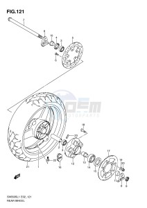 SV650S (E2) drawing REAR WHEEL (SV650SUL1 E24)