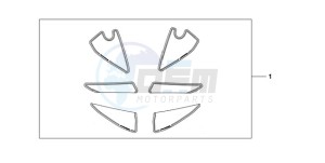 CBR600RR9 UK - (E / MME SPC 3E) drawing KIT, RACING STICKER