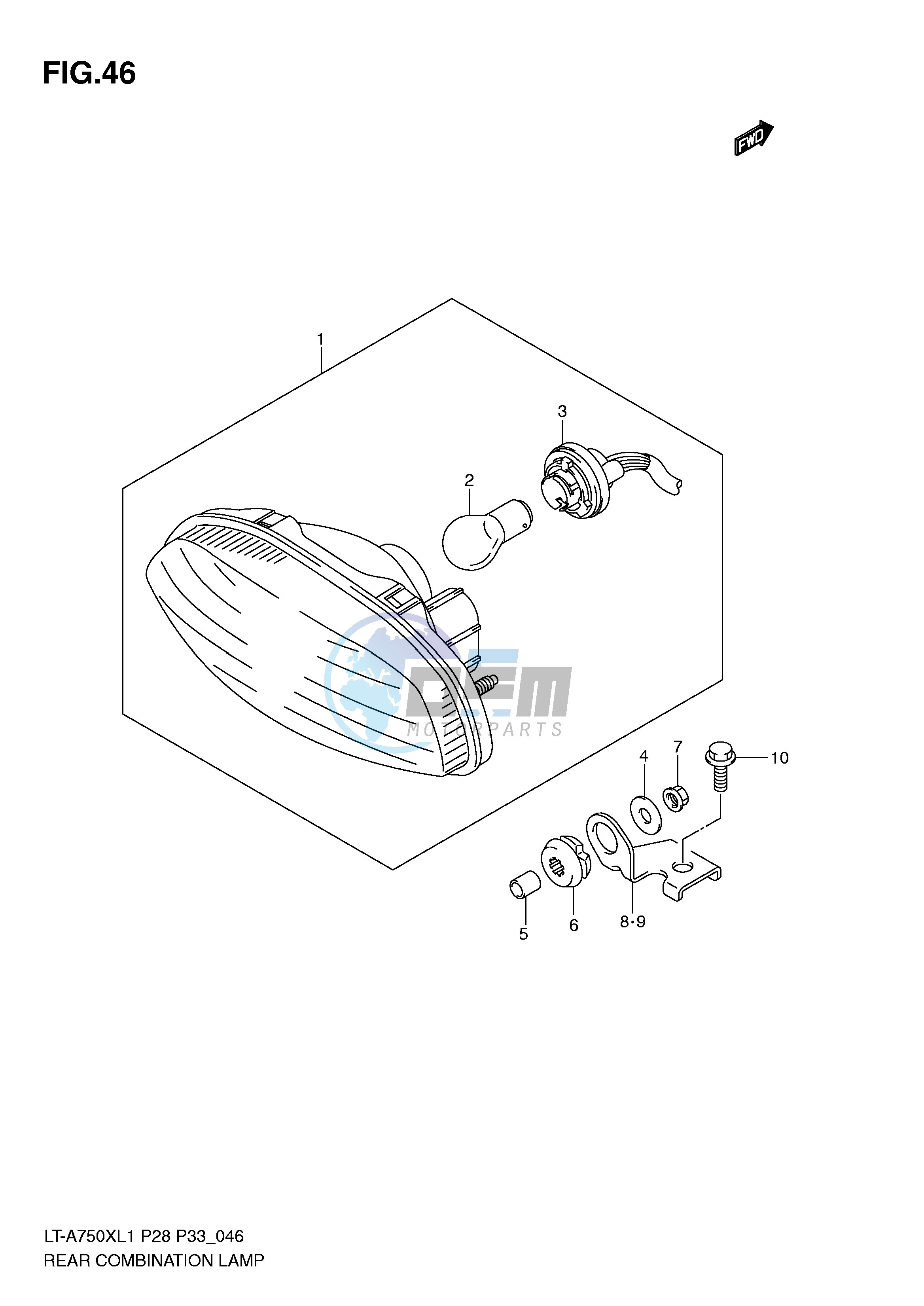 REAR COMBINATION LAMP (LT-A750XZL1 P33)