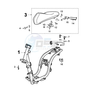 LUDIX 14 RLA ELEGANCE drawing FRAME AND SADDLE