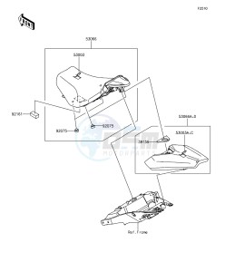 Z1000 ABS ZR1000GFF FR GB XX (EU ME A(FRICA) drawing Seat