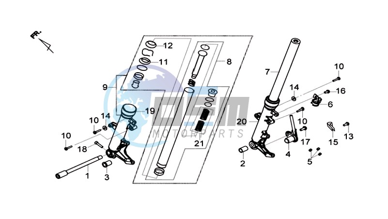 FRONT FORK / STEERING HEAD BEARING