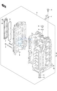 DF 115A drawing Cylinder Block S/N 11503F-510001 to 11503F-510120 S/N 11503Z-510001 to 11503Z-510003