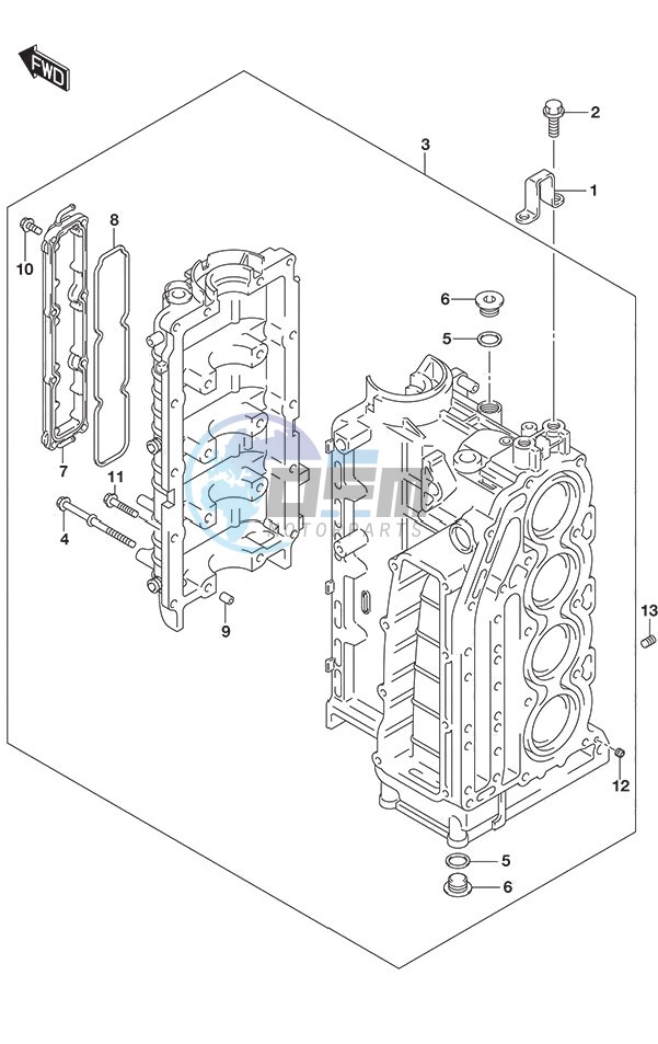 Cylinder Block S/N 11503F-510001 to 11503F-510120 S/N 11503Z-510001 to 11503Z-510003