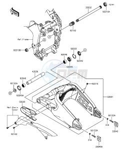 NINJA ZX-6R ZX636EGF FR GB XX (EU ME A(FRICA) drawing Swingarm