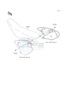 KX 250 R (R6F-R7F) R7F drawing SEAT