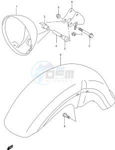 GZ250 (K3) drawing HEADLAMP HOUSING (MODEL K3)