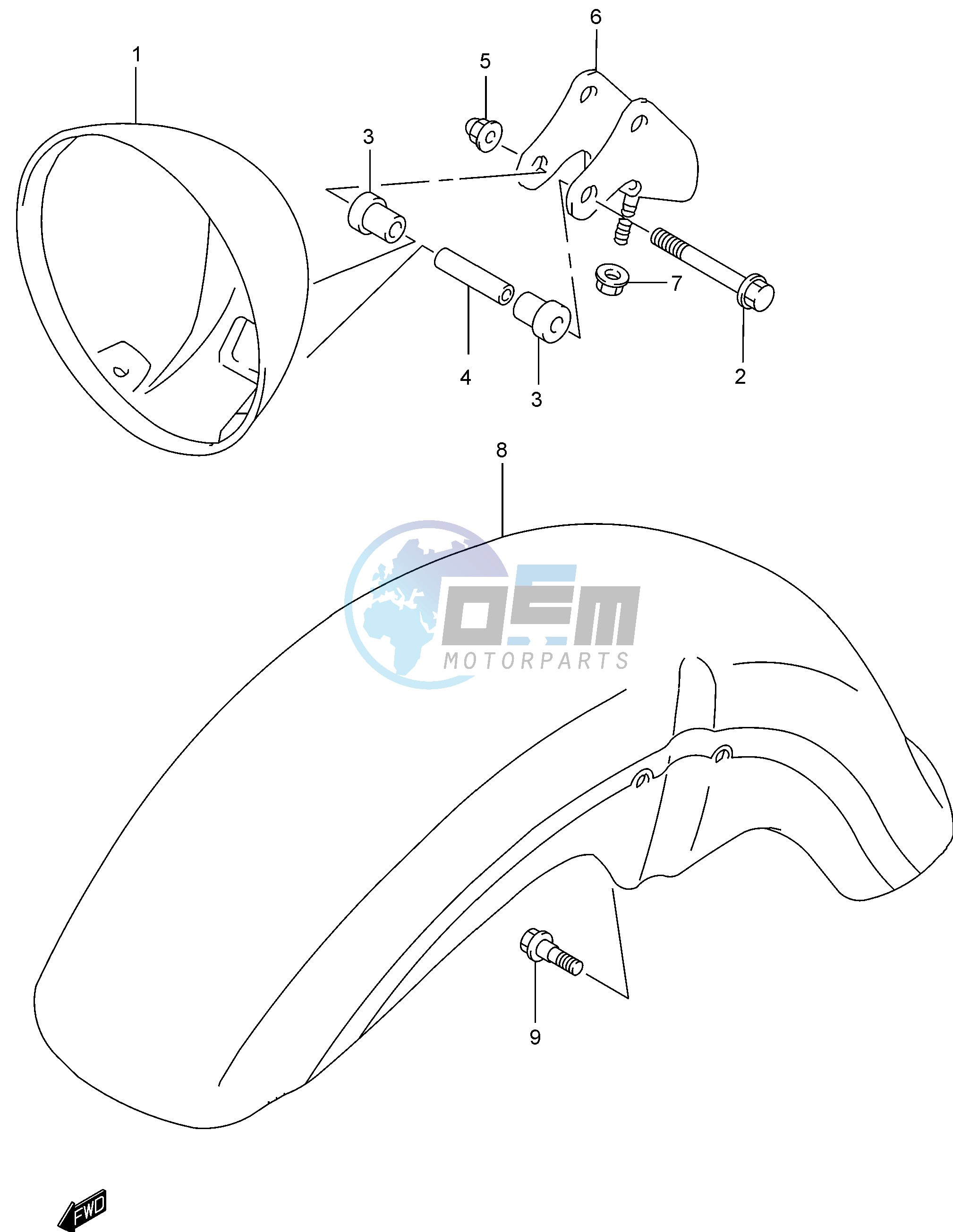 HEADLAMP HOUSING (MODEL K3)