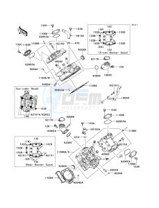 KSV 700 B [KFX700 V FORCE] (B1-B2) [KFX700 V FORCE] drawing CYLINDER HEAD