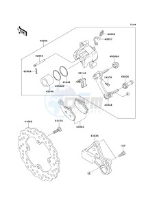 ZX 600 P [NINJA ZX-6R] (7F-8FA) P8FA drawing REAR BRAKE