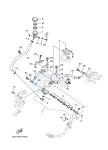 MTM850 MTM-850 XSR900 (B906) drawing REAR MASTER CYLINDER