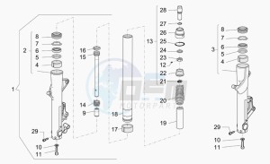 Breva V 850 IE IE drawing Front fork