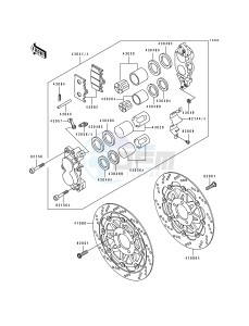 ZX 750 J [NINJA ZX-7] (J1-J2) [NINJA ZX-7] drawing FRONT CALIPER