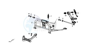 SYMPHONY ST 50 drawing CENTRAL STAND -SIDE STAND- KICKSTARTER PEDAL