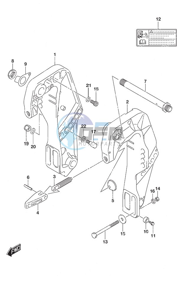 Clamp Bracket Remote Control Tiller Handle w/Power Tilt