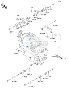 ZX 750 H [NINJA ZX-7] (H1) [NINJA ZX-7] drawing FRAME FITTINGS