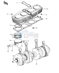 KZ 1000 A [KZ1000] (A1-A2A) [KZ1000] drawing CYLINDER_PISTONS_CRANKSHAFT -- 77-78 A1_A2_A2A- -