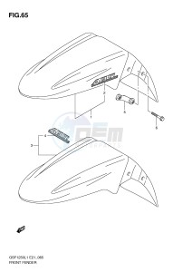 GSF1250 (E21) Bandit drawing FRONT FENDER (GSF1250AL1 E24)