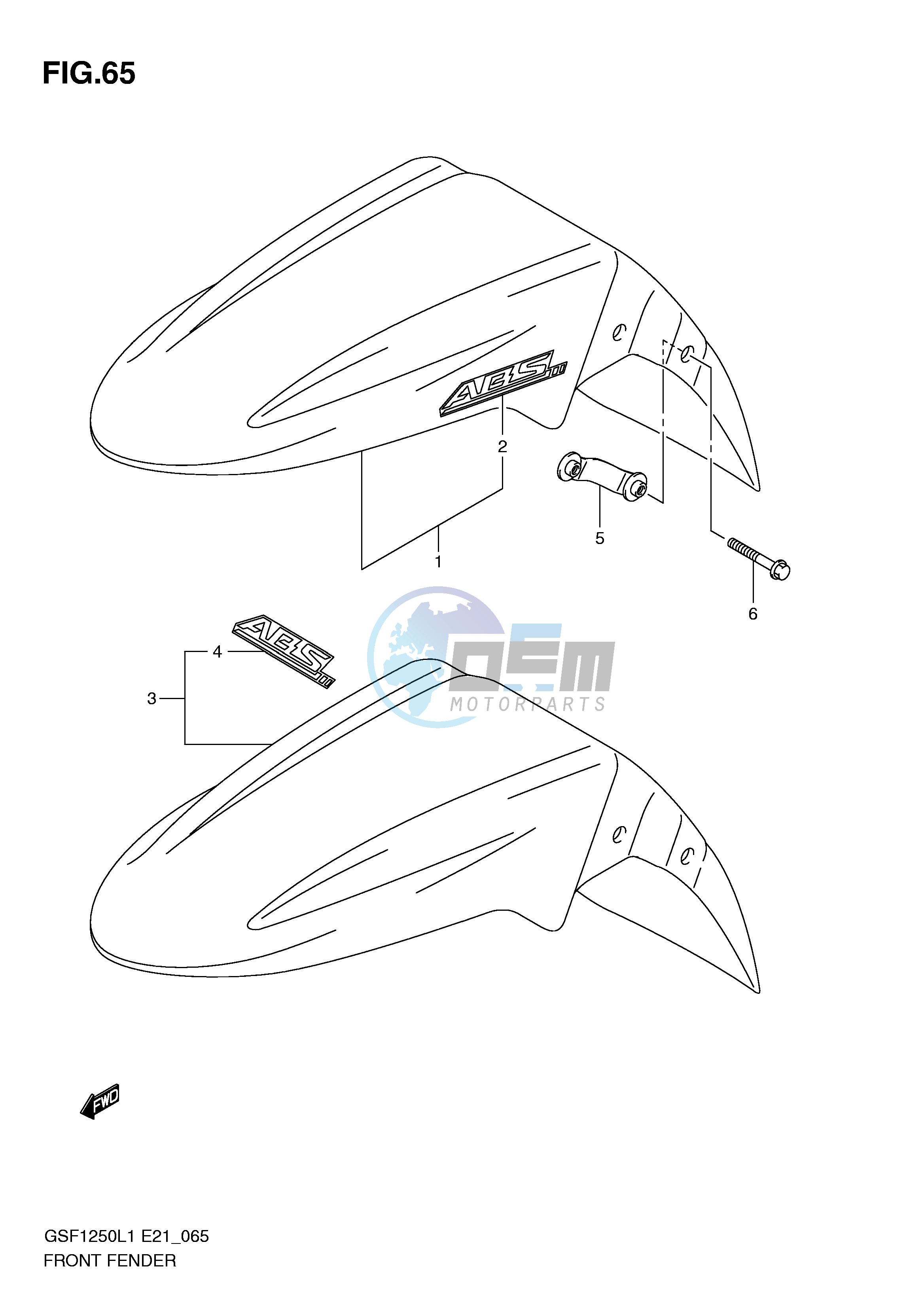 FRONT FENDER (GSF1250AL1 E24)