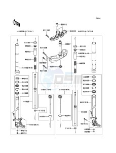 Z1000_ABS ZR1000C7F FR GB XX (EU ME A(FRICA) drawing Front Fork