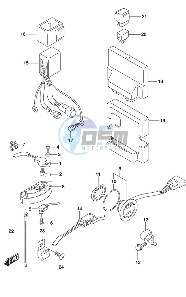 PTT Switch/Engine Control Unit SS Model