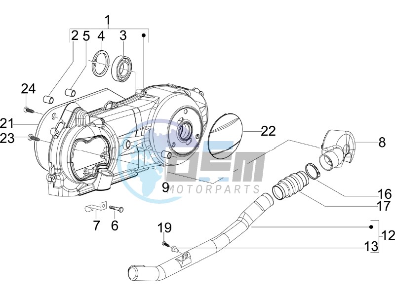 Crankcase cover - Crankcase cooling