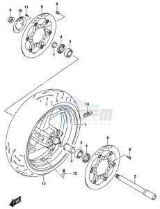 GSX-S1000 A drawing FRONT WHEEL (GSX-S1000AUFL8 E21)