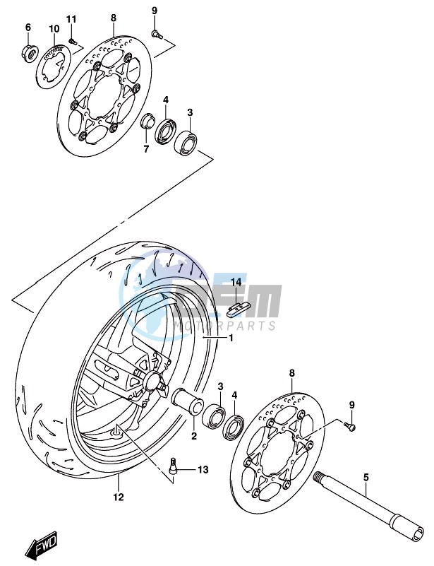 FRONT WHEEL (GSX-S1000AUFL8 E21)