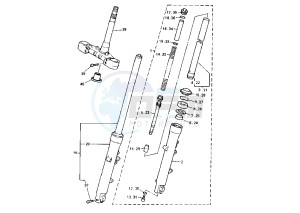 XJR 1200 drawing FRONT FORK MY96-97