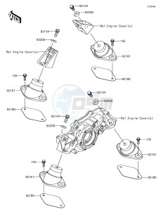 JET SKI ULTRA LX JT1500KHF EU drawing Engine Mount