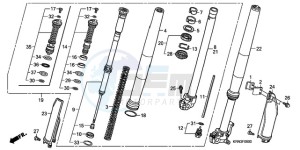 CRF250R9 Europe Direct - (ED / CMF) drawing FRONT FORK