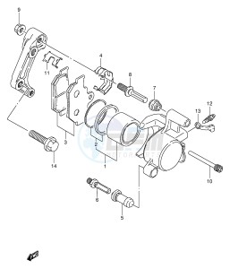 TU250X (E2) drawing FRONT CALIPER (MODEL V W X)