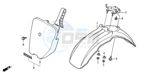 XR100R drawing FRONT FENDER