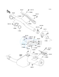 KL 650 A [KLR 650] (A6F-A7F) A7F drawing MUFFLER-- S- -