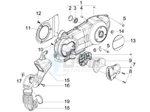 MP3 250 ie lt drawing Crankcase cover - Crankcase cooling