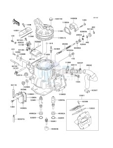 KX 250 L [KX250] (L4) [KX250] drawing CYLINDER HEAD_CYLINDER