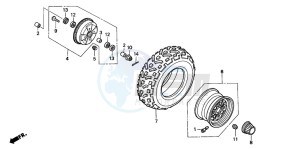 TRX250TM FOURTRAX drawing FRONT WHEEL