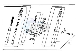 CINDERELLA - 50 cc drawing FRONT FORK