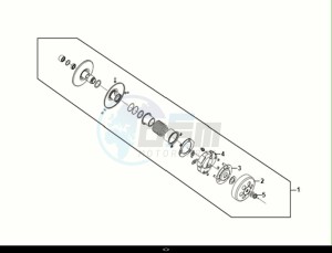 FIDDLE IV 125 (XG12W1-EU) (M0-M3) drawing DRIVEN PULLEY ASS'Y