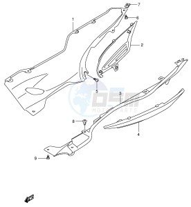 AN400 (E2) Burgman drawing SIDE LEG SHIELD (MODEL X)