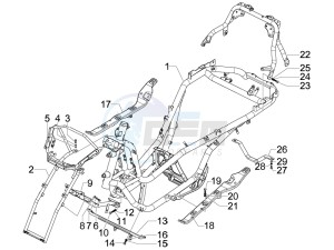 MP3 300 ie Touring drawing Frame bodywork