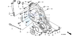 CBR1000RRA BR / HRC drawing RIGHT CRANKCASE COVER