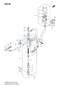 Inazuma GW250 drawing REAR MASTER CYLINDER