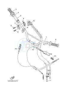 TT-R125 TT-R125LW (2CP6) drawing STEERING HANDLE & CABLE