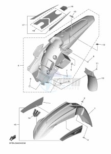 YZ250F (B7BS) drawing FENDER