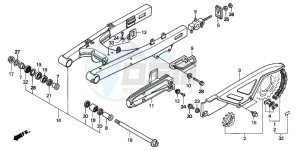 FX650 drawing SWINGARM